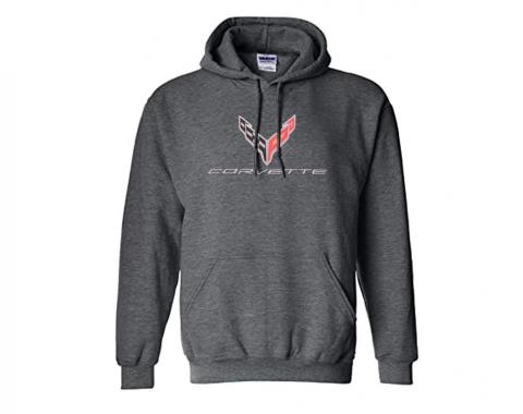 Charcoal Hoodie/Hood Sweatshirt With C8 Logo