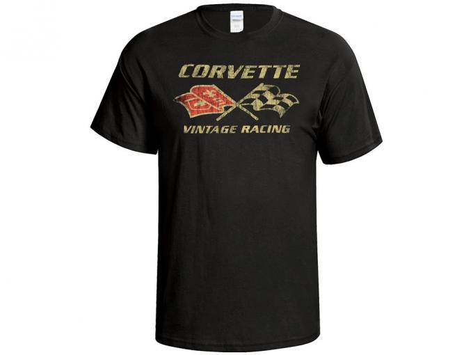 Corvette Vintage Racing Black T-Shirt