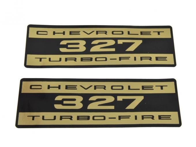 62-66 Valve Cover Decals - 327 Turbo Fire (Paper)