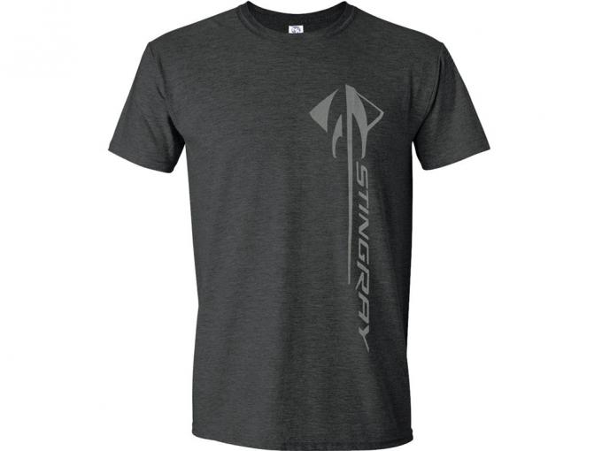 C7 Stingray Vertical Black T-Shirt