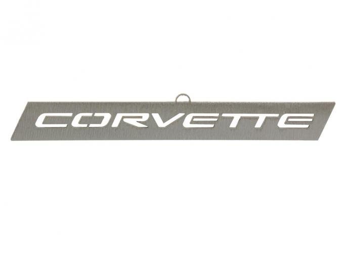 Ornament C5 Corvette Script Brushed Metal