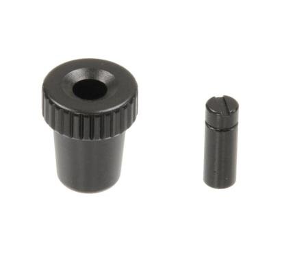 77-82 Black Clock Knob With Retaining Nut