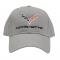 Gray C7 Embroidered Logo Low Profile Brushed Cotton Twill Hat