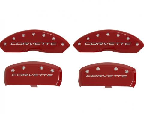 97-04 Brake Caliper Covers - MGP Aluminum Red Powder Coated