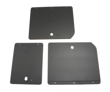 68-79 Rear Storage Compartment Door Fiberboard Set - 3 Door