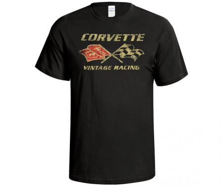 Corvette Vintage Racing Black T-Shirt