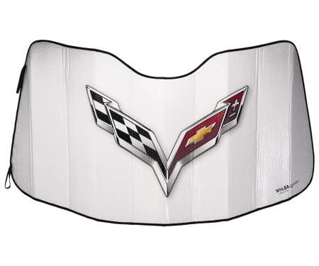 14-19 Roll Up Windshield Sun Shade With C7 Logo