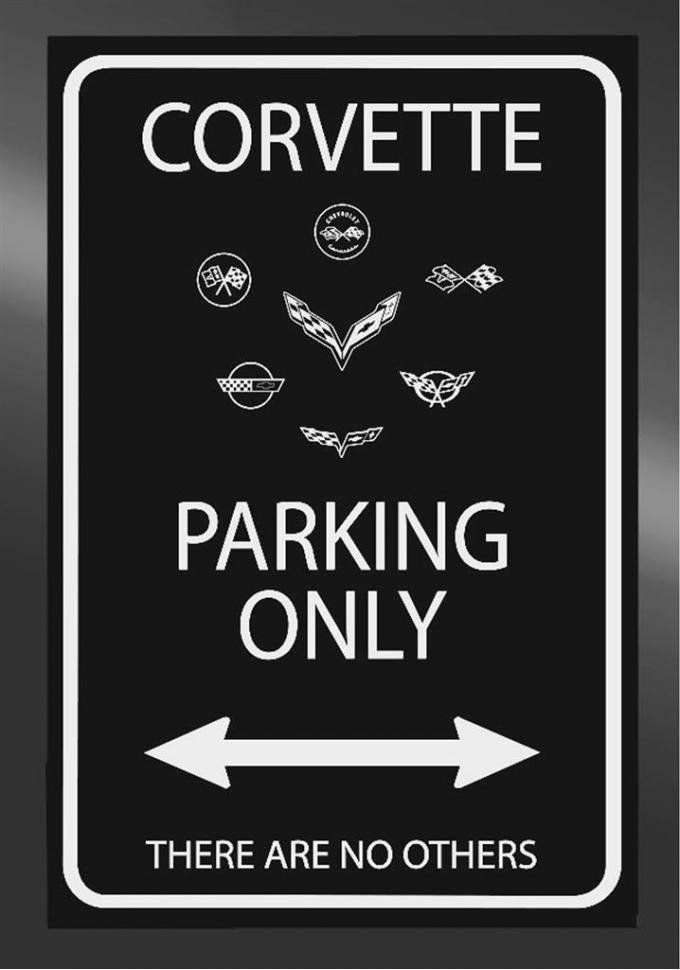 Framed Corvette Parking Sign