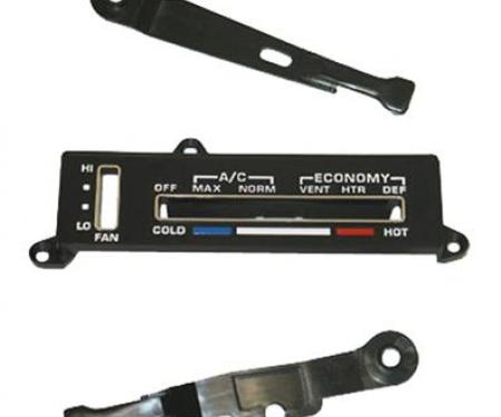 77-79 Heater and Air Conditioning Control Face Plate with 2 Levers