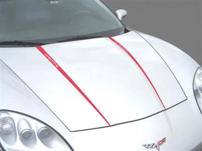 05-13 Decal - Hood Stripes With Corvette Script