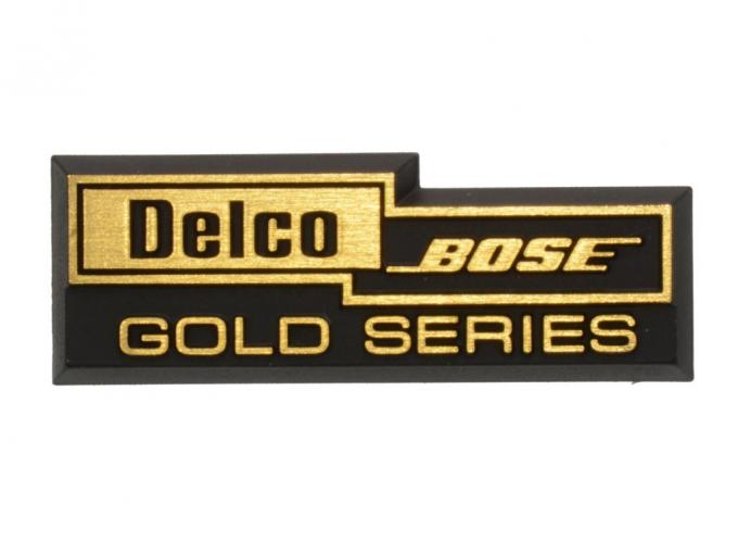 90-96 Radio Speaker Grille Emblem - Delco Bose Gold