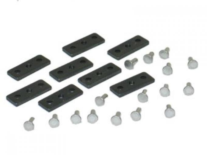 63-67 Gas Tank Cover Nut Plate Set - 36 Gallon With Rivets 24 Pieces