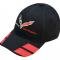 C7 Black Grand Sport Hat with Red Hashmarks