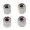 Valve Stem Caps With C6 Logo - Chrome - Set of 4