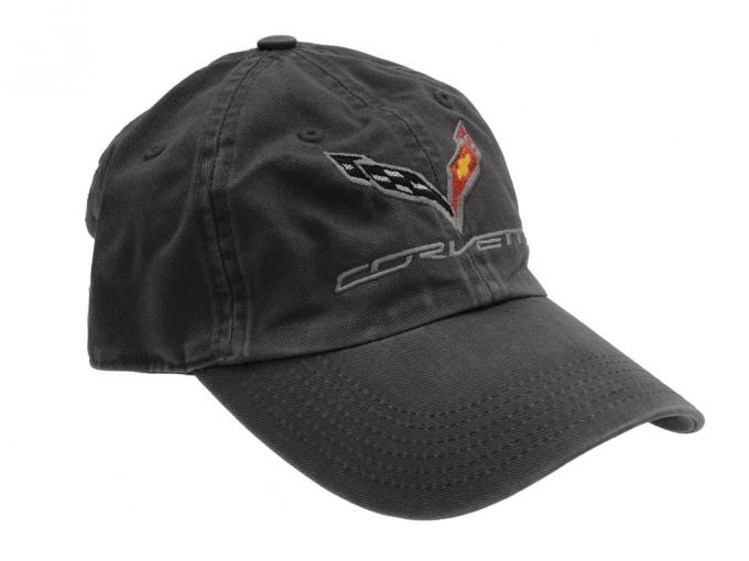 C7 Corvette Garment Washed Charcoal Hat