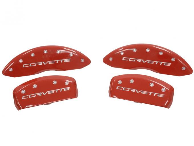 05-13 Red Brake Caliper Covers - MGP - Except GrandSport/ Z06 / ZR1