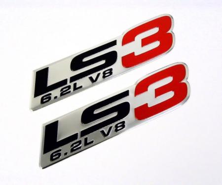 LS3 6.2L V8 Chrome Emblems, Set of 2