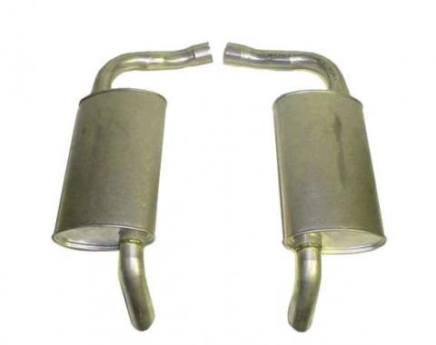 Corvette Mufflers, 2 1/4 Inch, L-48, 1978