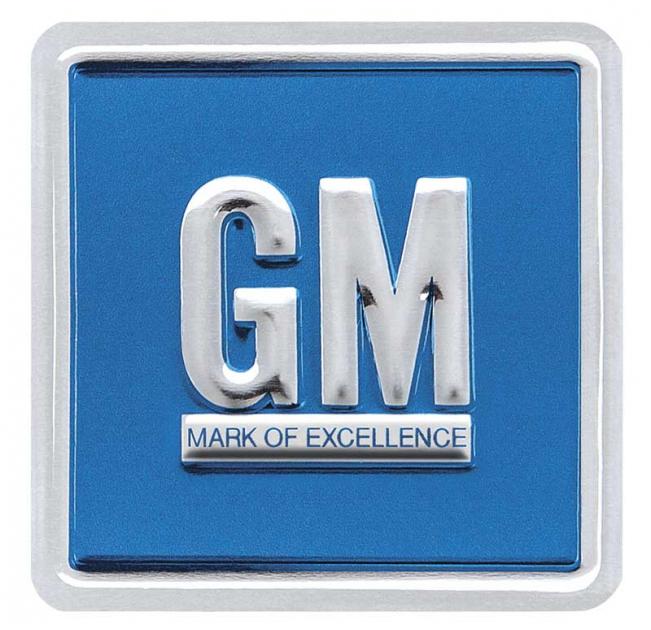 OER 1967-74 GM Mark Of Excellence Emblem Door Decal - Embossed Blue ...