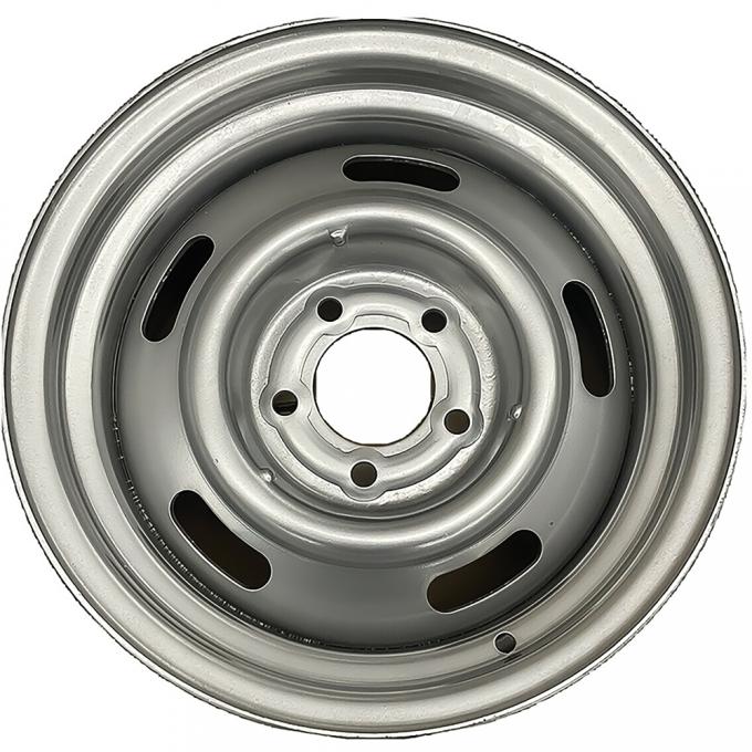 OER 1968-81 Chevrolet, Rally Wheel, 15" x 8", 5x4-3/4" Lug Pattern, 4-1/2" Backspacing, Silver WT5656C