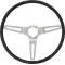 OER 3-Spoke Comfort Grip Steering Wheel, Silver Spokes With Black Grip 3952700